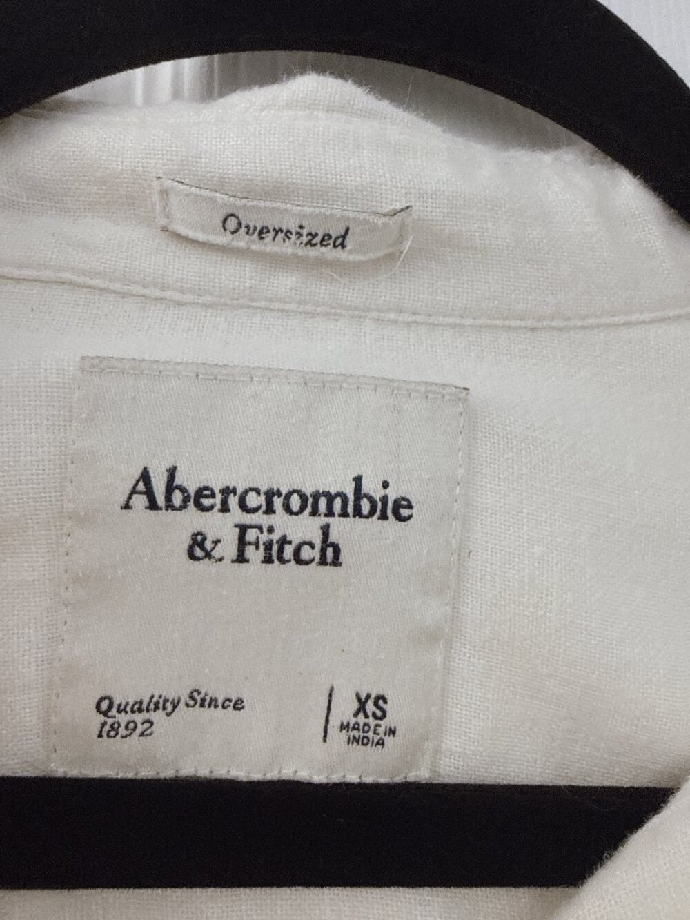 Abercrombie & Fitch White Linen Button-Down Shirt - Picture 3 of 4